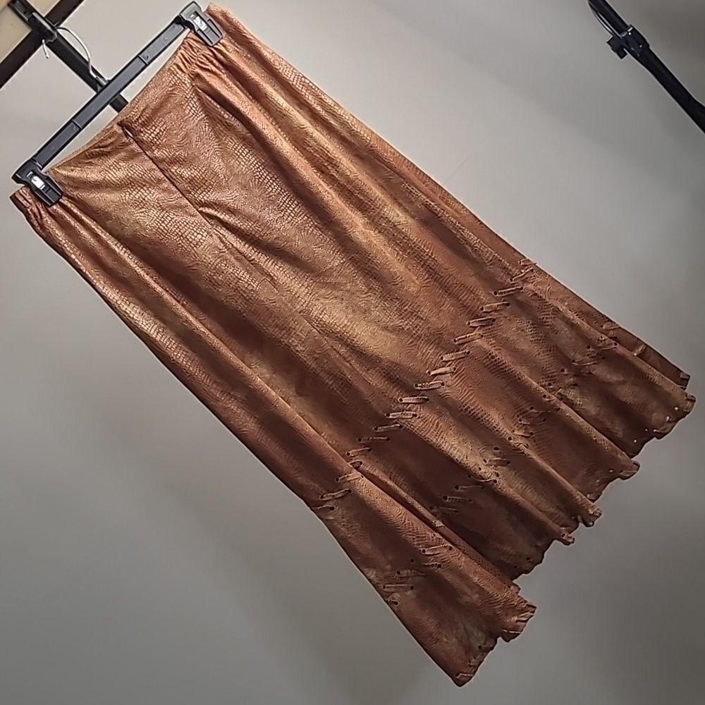 Sharon Young sz 4 faux leather skirt cow girl - Picture 3 of 8